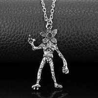 Movie Stranger Necklace Demodog Demogorgon Monster Alloy Pendant Necklace Cosplay Prop for Men Women Gifts