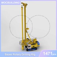 Bauer Rotary Drilling Rig Model City Construction MOC Building Blocks DIY Assemble Bricks Collection Display Toys Gifts 1471PCS