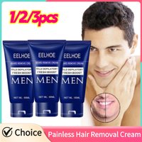 1/2/3pcs Men Beard Hair Removal Cream Painless Chest Armpit Legs Hair Mustache Removal Gentle Hair Remover