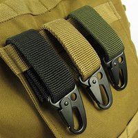 1-4Pcs Tactical Carabiner Outdoor EDC Keychain Nylon Webbing Keys Holder Camping Backpack Belt Hook Hanging Buckle Clip