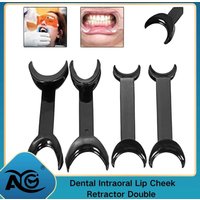 AG 4Pcs Dental Intraoral Lip Cheek Retractor Double Head Lip Retractor Dental Orthodontic Mouth Opener Dentist Instrument Tools