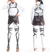 Anime Attack on Titan Cosplay Belt Hookshot Leather Skirt Shingeki No Kyojin Recon Corps Adjustable Harness Belts Costume Outfit