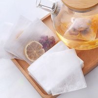 ⭐ 100Pcs Non-woven Disposable Empty Teabag Filter Herb Tea Infuser Strainer Supply