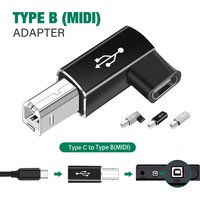 USB Type C Female To USB B Male Adapter For Scanner Printer MIDI Controller Piano Keyboard Converter USB C Data Transfer Adapter