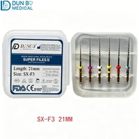 Gold 30 PCS /5 BOX Dental Root Canal File Super Files III Niti Heat Activation 25mm Length SX-F3