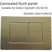 Stainless Steel Flush Panel Geberit Water Tank Flush Sigma Panel Modern Style Gold Button