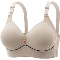 New Non-magnetic Thin Cup Glossy Fat Mm Bra Large Size No Underwire Comfortable Breathable Gathered Women's Underwear