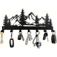 1pc Charming Metal Forest Key Hook - Wall-Mounted, Easy To Install, Ideal for Towels, Hats & Wallets, Bathroom Decor Storage