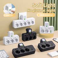 EU Plug Power Strip Outlets Two specifications with or without USB Type-C port Wall Charger for Home Office 1pc