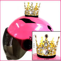 AliExpress Women Girls Helmet Crown Handwork Creative Motorcycle Electric bike metal Helmet Decor Manual Crown Decoration Helmet Accessorie