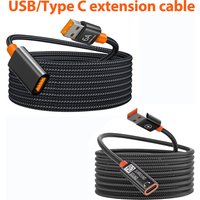 USB Male to USB/Type C Female Extension Cable Fast Charging Data Transfer Extension Cord USB2.0 Extend Wire Computer Accessories