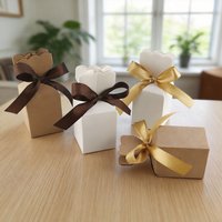 10/20Pcs Vase Kraft Paper Gift Box With Ribbon Birthday Party Candy Chocolate Gift Packaging Boxes Wedding Gift Boxes For Guest