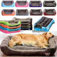 (S-3XL) grand lit pour chien chat 8 couleurs chaud confortable maison pour chien nid en polaire douce paniers pour chien tapis de maison automne hiver chenil imperméable