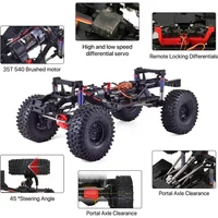 RC 313mm 2-Speed Transmission Chassis Frame with Differential Portal Axle for Trxs TRX-4 1/10 RC Car DIY Parts