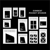 PVC Transparent Insert Pocket Stickers on Notebook Covers Clear Pen Holder Planner Organizer Album Photo Corner Stickers NameTag