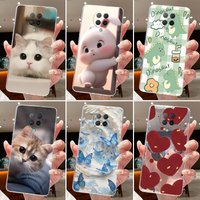 Jelly Casing For Xiaomi Poco F2 Pro Fundas Capa Clear Silicone Soft TPU Back Cover Cute Cat Rabbit Heart Protective Case Coque