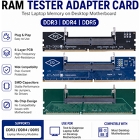 DDR3 DDR4 DDR5 Laptop-zu-Desktop-Speicheradapterkarte, Speicher-RAM-Verbindungsadapter, DIMM-Karte, SO-DIMM zu PC-Computer-Konverter