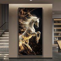 New Horse LED Wall Lamps Corridor Foyer Living Room Home Decoration Lustre Modern Luxury Hanging Painting Lighting Mural Lights