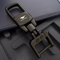 Luxury Car Styling Leather / Metal Car Emblem Keyring Keychain For ford mustang gt spoiler accessories With Logo Key Chain Rings