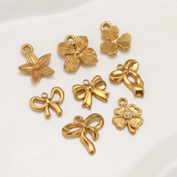3Pcs/Lot Key/Angel/Butterfly/Handbag Charms Charms DIY Jewelry Making Supplie Stainless Steel Necklace Earring Bracelet Pendants