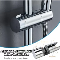 Replacement Hand Shower Bracket for Slide Bar 18-25MM Adjustable Rail Shower Head Holder Replacement 360 Rotation Sprayer Holder
