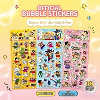 Genuine Crayon Shin-chan 3D PVC Stickers Kawaii Anime Cartoon Journal Scrapbook Laptop Phone Decoration Stickers for Girls