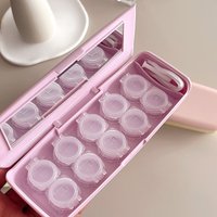 Contact Lens Case Random Color Lens Holder Travel Lens Box Storage Solution Soaking Container For Optical Hygiene
