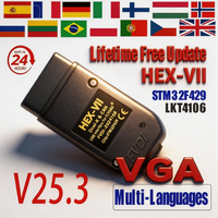 Newest VCDS-can Unlimited VINs Auto Scan com HEX Real V2 Diagnostic Tools VAG Coding COM STM32F429 V25.3 For VW AUDI Skoda Seat