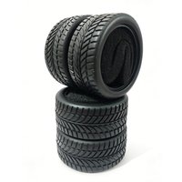 4Pcs 65MM High Grip Rubber Tyre 1/10 On-Road Car Soft Tires Hot Melt Tire For HSP Tamiya HPI Kyosho 94123 94122 TT02 FW06