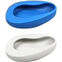 Portable Bedpan Heavy Duty Reusable Lightweight Durable Thicken Plastic Stable Bed Pan for Bedridden Patient Elderly Women Men