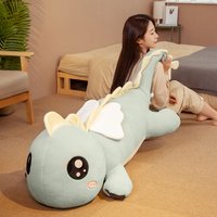 Jouet en peluche dinosaure mignon, grand et Long, Animal de dessin animé doux, poupée en peluche d'ange, oreiller pour petit ami, décor cadeau d'anniversaire pour enfants filles