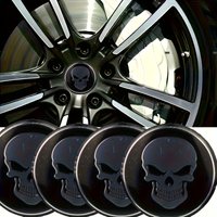 4pcs 56mm 60mm Skull Head Car Wheel Hub Center Cover or Stickers for automobiles motorcycles SUV Fashion decorative accessories