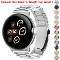 Stainless Steel Strap for Google Pixel Watch 3 Bracelet Metal Correa Replacement NoGaps Band For Google Pixel Watch2/1 Wristband