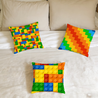 Puzzle Game Building Blocks cushion cover Home Office Birthday Anniversary Gifts Soft Skin Friendly Cushion Cover