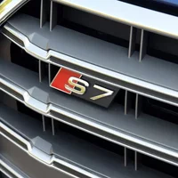 for Audi Sline Car Front Grille Emblem Badge Styling S3 S4 S5 S6 S7 S8 A4L A6L A1 A3 A4 A5 A6 A7 SQ5 SQ7 SQ3 Logo Accessories