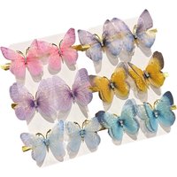 12 color random fairy butterfly hair clips suitable for daily hair accessories