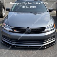 Mathiateur de pare-chocs avant pour Volkswagen Jetta MK6 Facelift, kit de carrosserie Tuning, protection, manteau UV noir brillant, Spomicrophone Mod, Jules, 2014-2018, 3 pièces