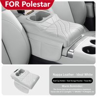 Car Center Console Armrest Cushion Cover For Polestar 2 3 4 Storage Bag 2 Cup Holder Tissue Boxs Armrest Pad