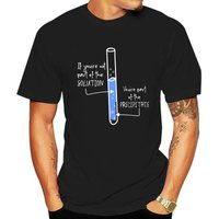 Solution or Precipitate T Shirt Men Chemistry Tops Funny School Elements Tees Unisex Short-sleev Casual Clothes Street Shirt