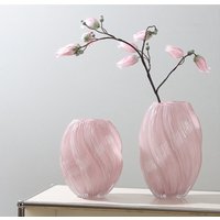 Stunning Malt Pink Twisted Hydroponic Glass Stylish Twisty Glass Vase Home Decoration, and MoreVase for Modern Home Decoration