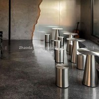 Industrial Style Stainless Steel Dining Table And Chair Combination Barrier-free Luxury Milk Tea Shop Coffee Small Label Restaur