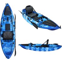 Single-Seater Fishing Pedal Kayak LLDPE Plastic Sea Kayak with Foot Pedal Drive One Person Kayak