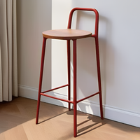 Bar Stool Internet Celebrity Backrest Leisure High Stool Nordic Modern Simple Light Luxury Designer Outdoor Bar Chair Home