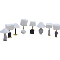 1PCS 1:20 Miniature Dollhouse Furniture Miniature Model DIY Mini Furniture Desk Lamp Style Desk Table Lamp Dollhouse Decoration