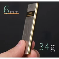 ZORRO Metal Ultra-thin Butane Gas Inflatable Grinding Wheel Ignition Lighter Cigarette Lighters High-end Men's Small Tools