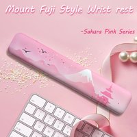 Ergonomic Japanese Sakura Pink Wrist Rest - Cherry Blossom Style Keyboard Wrist with Comfortable Support Fit for Gaming & Office