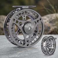 Goture Fly Fishing Reel 3/4 5/6 7/8 9/10 Max Drag 8kg 2+1BB Lightweight CNC Large Arbor Left/Right Fly Reel+Spare Spool Set