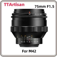 TTARTISAN 75mm F1.5 Swirly Bokeh Full Frame Camera Lens Large Aperture Lens For M42 Mount Camera Lens