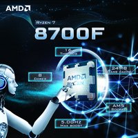 NEW AMD Ryzen 7 8700F 4.1GHz Socket AM5 8-Core 16-Thread 4NM L3=16M Gaming Processor 65W R7 8700F DDR5 but no Fan