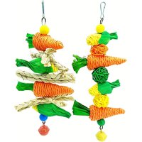 Small Pet Chew Toys, Natural Wooden & Vine Ball for Rabbit, Hamster, Rat, Guinea Pig, Bird Toy Birdcage Parrot to Grind Teeth